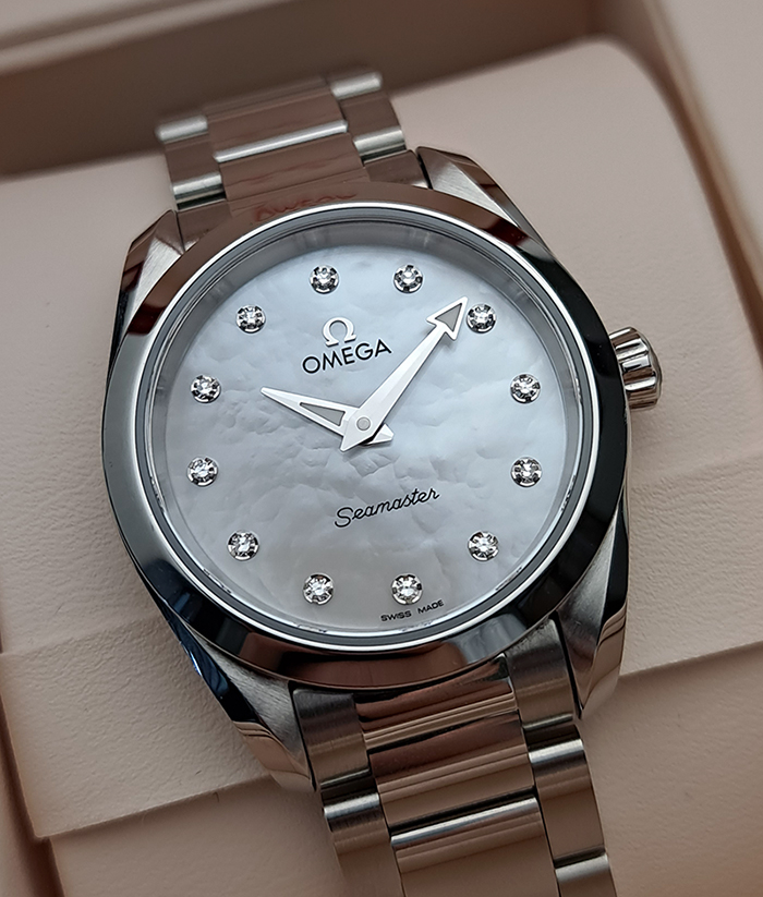 Ladies Omega Seamaster Aqua Terra 150M Diamond Dial Ref. 220.10.28.60.55.001